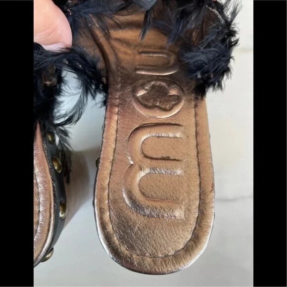 MOU HIGH HEEL WOOD CLOG SIZE 38/8 - Picture 9 of 11